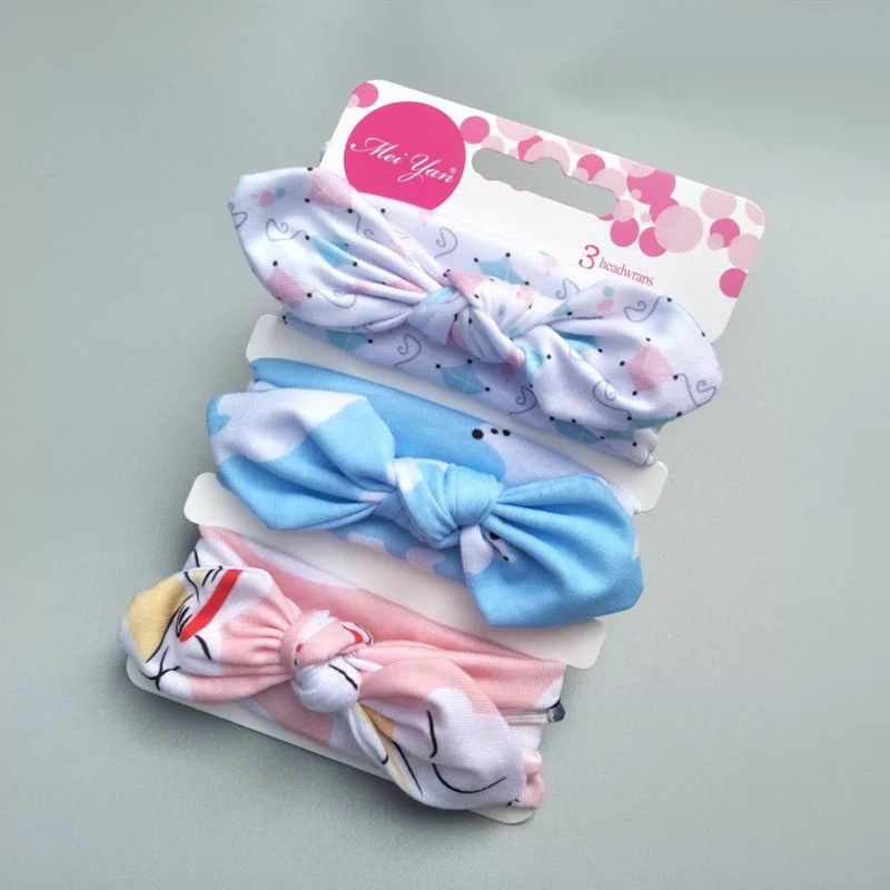 (1 set 3 pcs) Satu set bandana bayi / headband anak  kain import