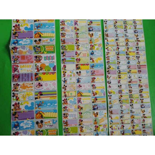 

MICKEY & FRIENDS Stiker label nama waterproof anti air murah