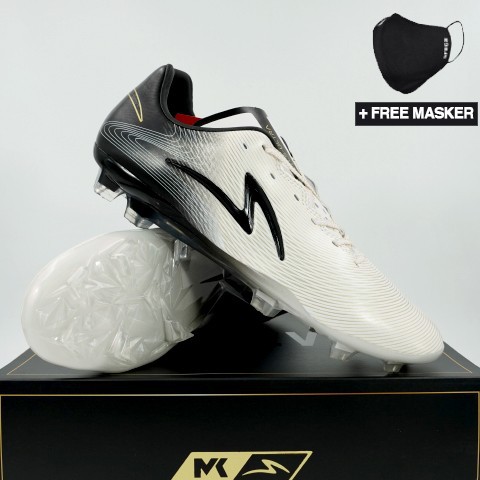 Sepatu Bola Specs LS Ultra FG Klok White Black Gold 101908 Original BNIB