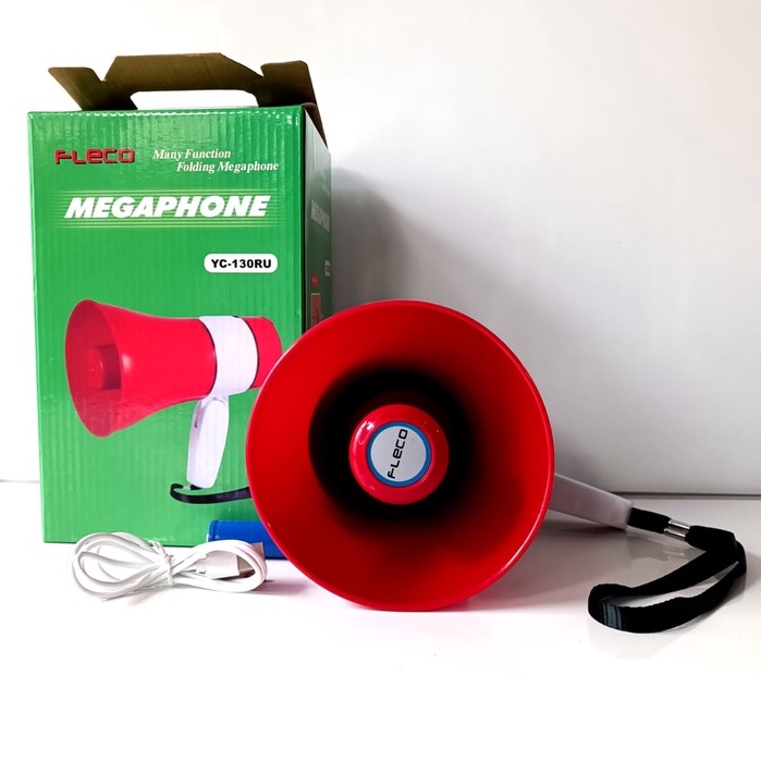 MEGAPHONE/PENGERAS SUARA MEREK FLECO HW-8R DAN YC-130 RU GRATIS BATERAI DAN CAS BISA REKAM SUARA