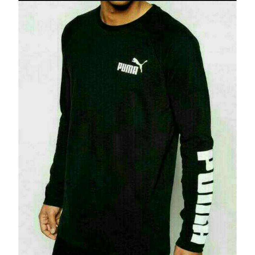KAOS LENGAN PANJANG PUMA/BAJU PUMA SIZE BESAR(READY HITAM)