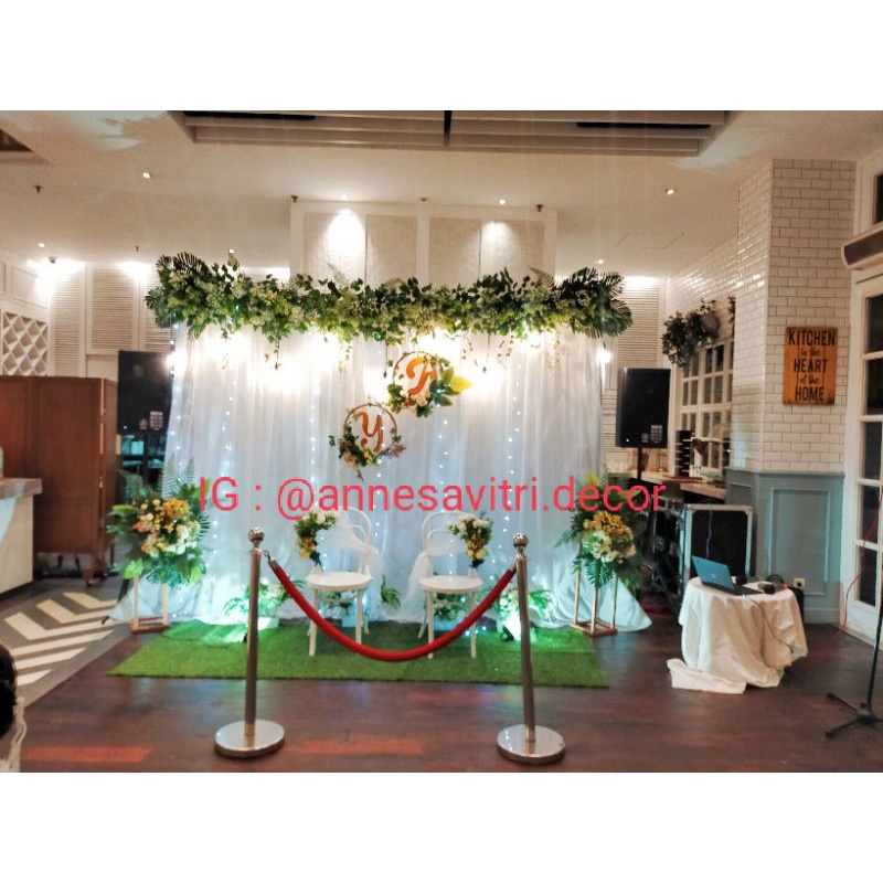 sewa dekorasi backdrop pernikahan 3meter