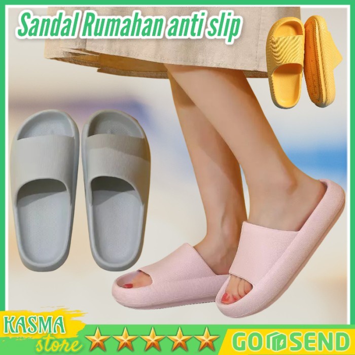 Sandal Selop Rumah Anti Air Bahan Karet Anti Slip Slipper EVA Soft