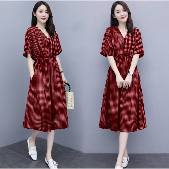 [ MOCIIESHOP ] dress lakola / mc / dress korea / midi dress korea / dress wanita korea / baju dress 