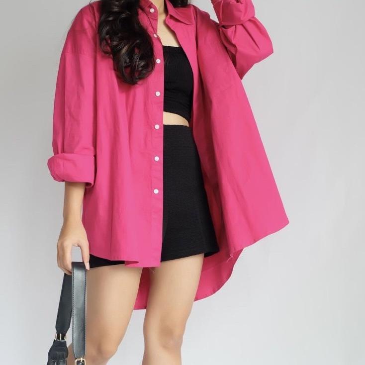 OLIVIA SHIRT - KEMEJA OVERSIZE LINEN WANITA - KEMEJA LINEN - OVERSIZED SHIRT LINEN ◦ CK.26Au22ᴸ