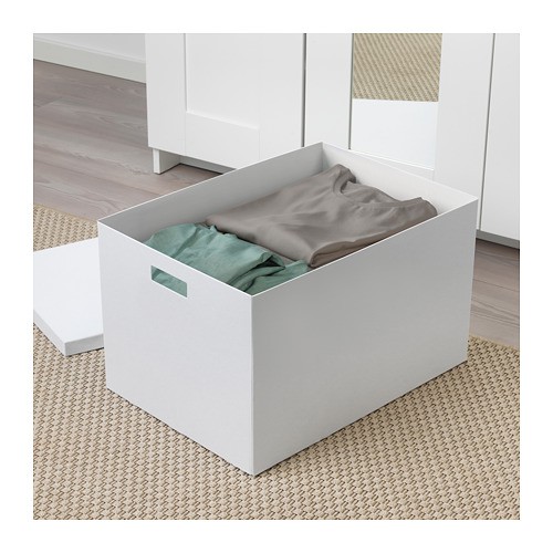 Storage Box Kotak Penyimpanan Baju TN17 Dengan Penutup Warna Putih