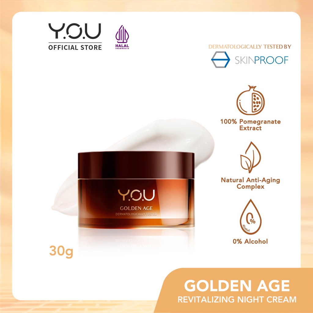 YOU Golden Age Revitalizing Night Cream 30g[Overnight Skin Reviving Complex] [TARABABYSTORE]