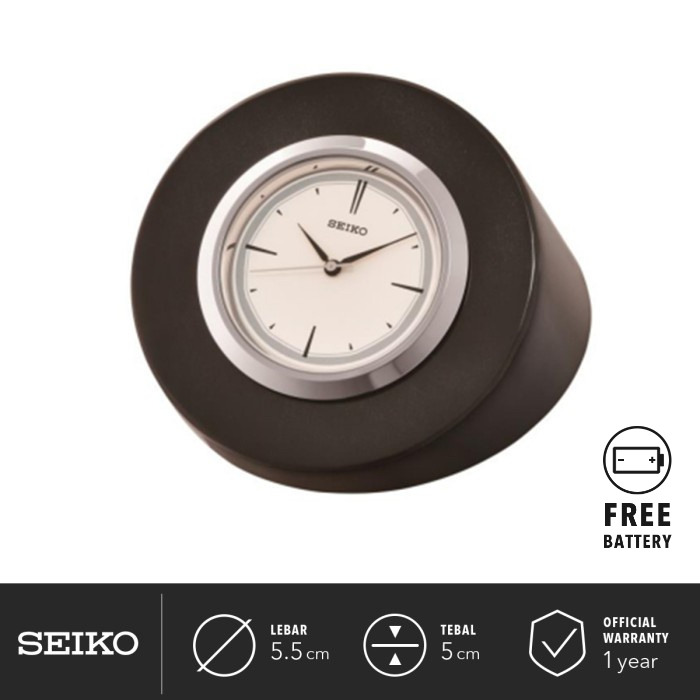 Jam Meja Unik Seiko QHG045K Marbel Stone Case Original