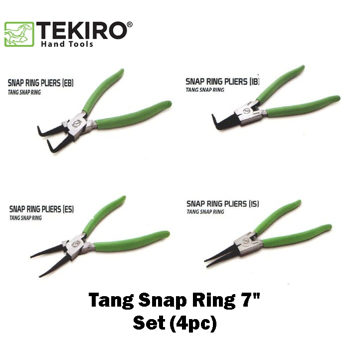 Tekiro Tang Spi IB 7 Inch (Bengkok Tutup) + Tekiro Tang Spi EB 7 Inch (Bengkok Buka) + Tekiro Tang S
