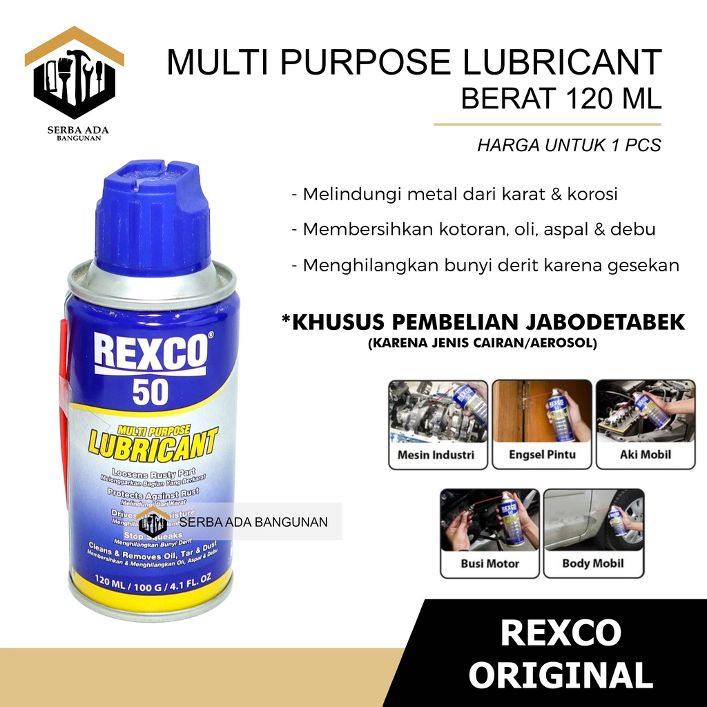 PELUMAS SERBAGUNA REXCO 120 ml 220 ml 350 ml 500 ml REXCO Multi Purpose Degreaser