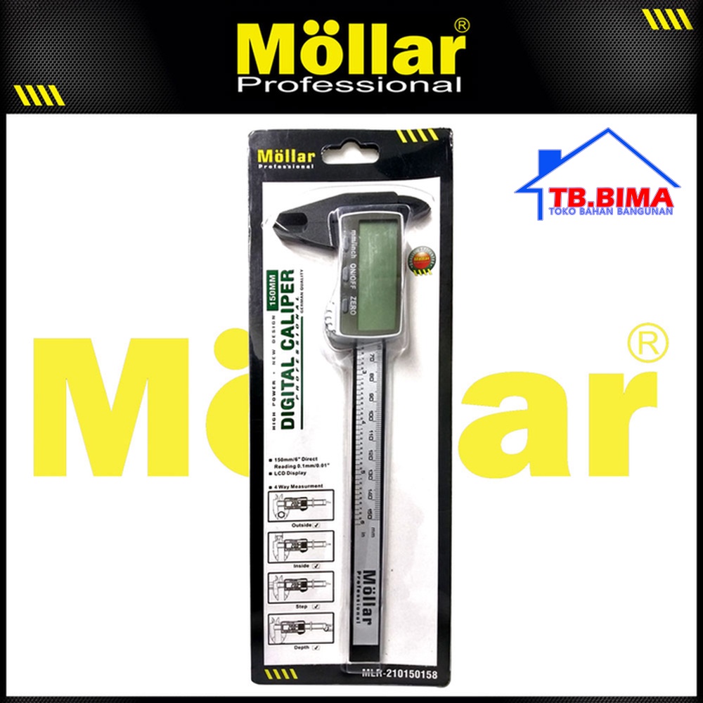 

MOLLAR Jangka Sorong Digital Caliper LCD Screen 150mm Sketmat Sigmat