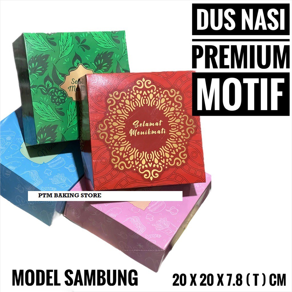 

Dus/Box Nasi Kotak Model Sambung 20x20x7,8cm 12pcs