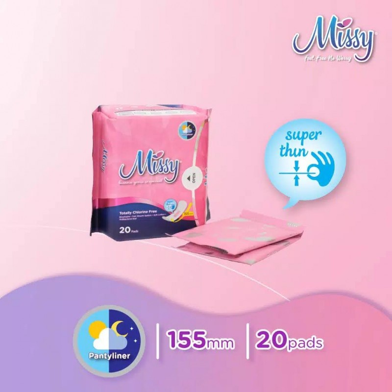 Missy Panty Liner Pembalut Wanita 155 mm - 20 Pads