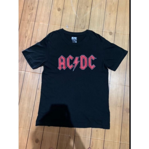 kaos t-shirt preloved second original band acdc x topteen