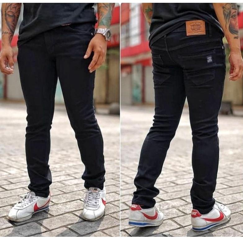 [Art. 844] Celana Jeans Lepis Panjang Pensil Slim fit Skinny Karet Melar Pria Laki2 Cowok Dewasa / L