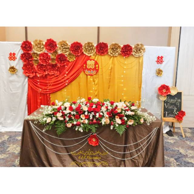 Dekorasi backdrop sangjitan lamaran akad nikah dll