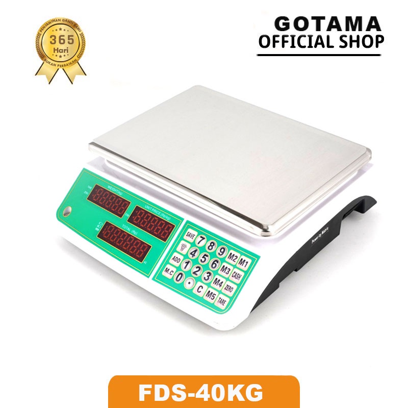 Gotama Timbangan Buah Digital 40kg Double Display Digital Computing Scale Garansi 360 hari FDS 30