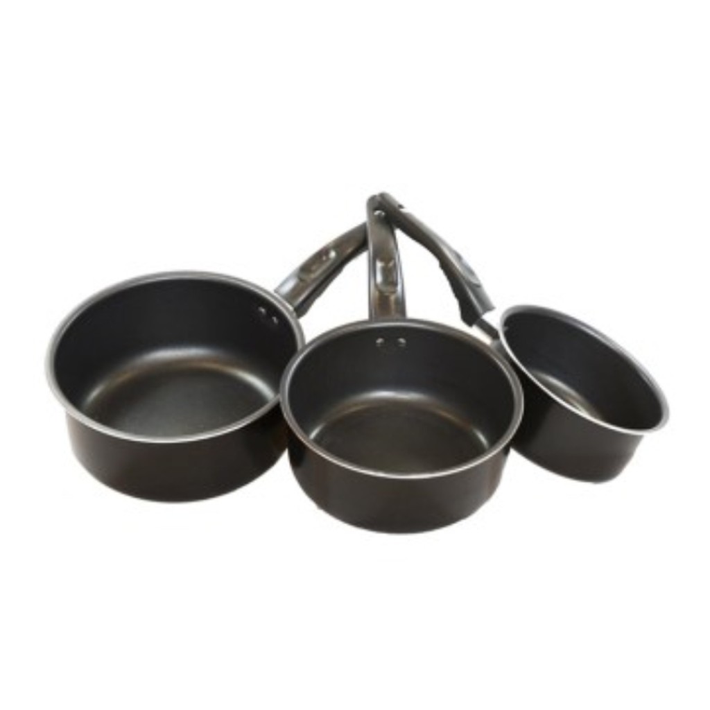 KAVALKAD Sauce Pan, Set 3 buah panci, Hitam  Shopee Indonesia