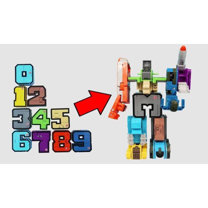 Star Emco Pocket Morphers - Number 7 Robot Transformers Angka Combiner Murah