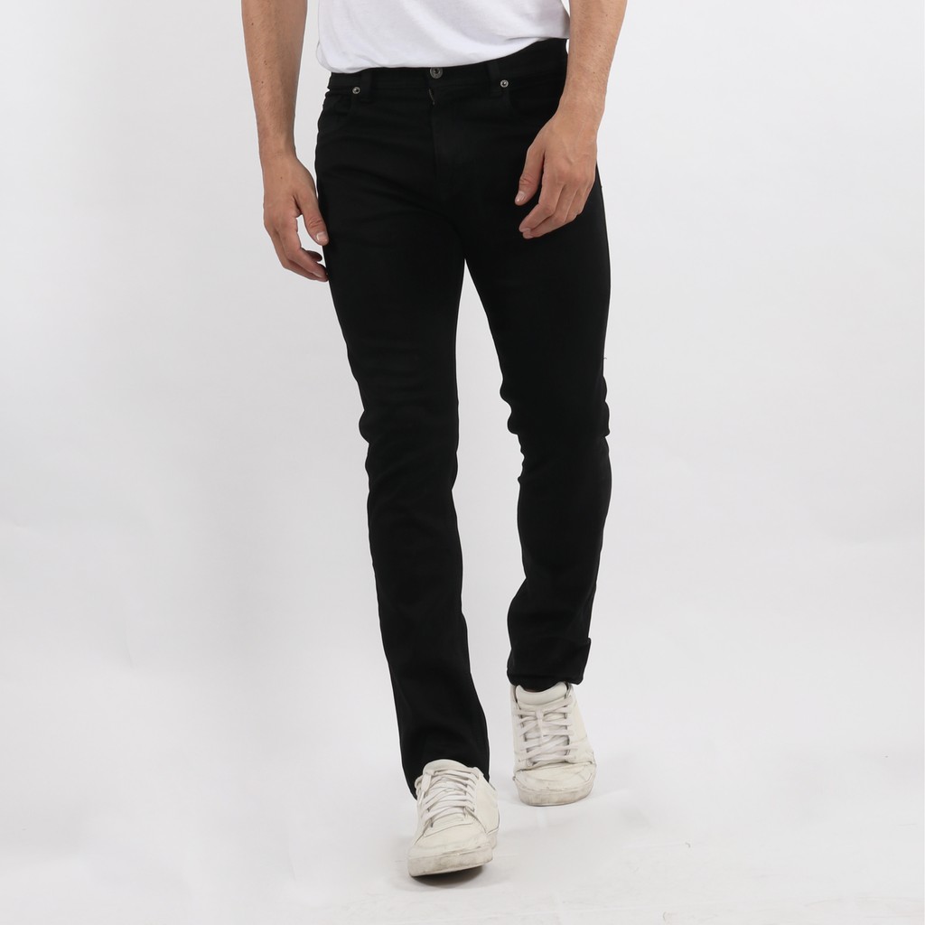 Edwin Celana Jeans Alaska Black Reguler Fit Stretch Pria Edwin Celana Jeans Alaska Black Reguler Fit Stretch Pria