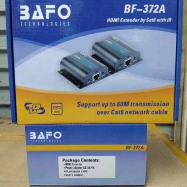 Bafo BF-372B HDMI Extender 60Meter by Kabel LAN cat5/6