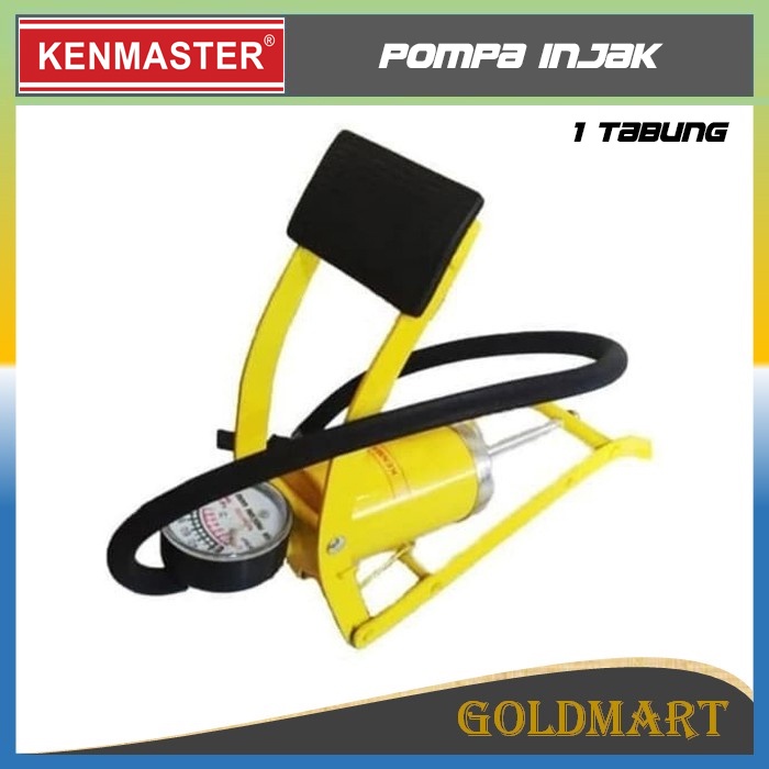 Pompa Sepeda Injak 1 Tabung / Kenmaster Pompa Angin Motor, Mobil