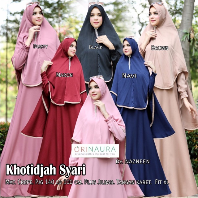 KHOTIDJAH syari set gamis dress busui khimar naura