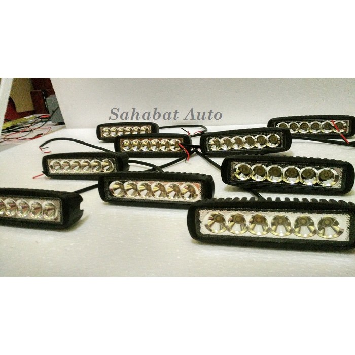 LAMPU TEMBAK WORK LIGHT WORKLIGHT CREE SOROT KABUT LED BAR CREE 18W