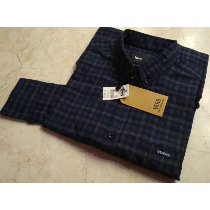 Kemeja flanel lengan panjang Pria volcom - Volcom blue grey square
