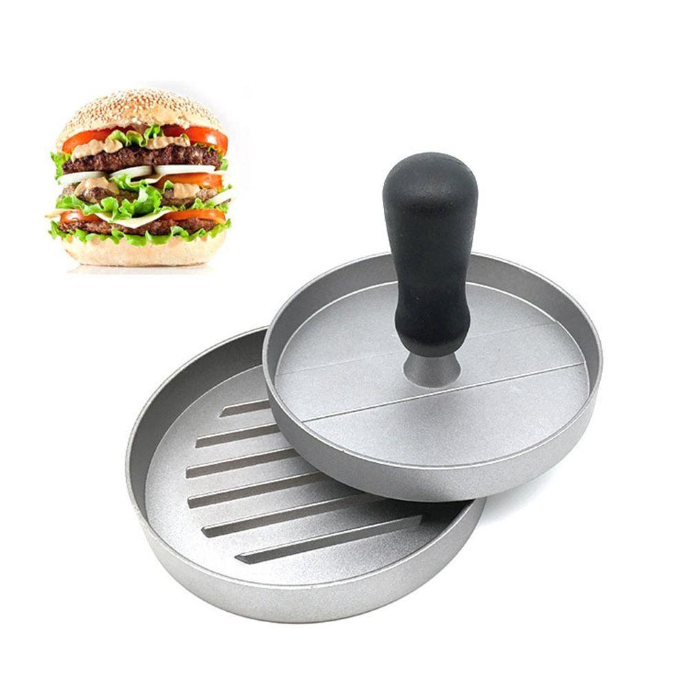 [Elegan] Hamburger Press Easy Cleaning Round Untuk Grill Griddle, BBQ Hamburger DIY Pembuat Burger Anti Lengket