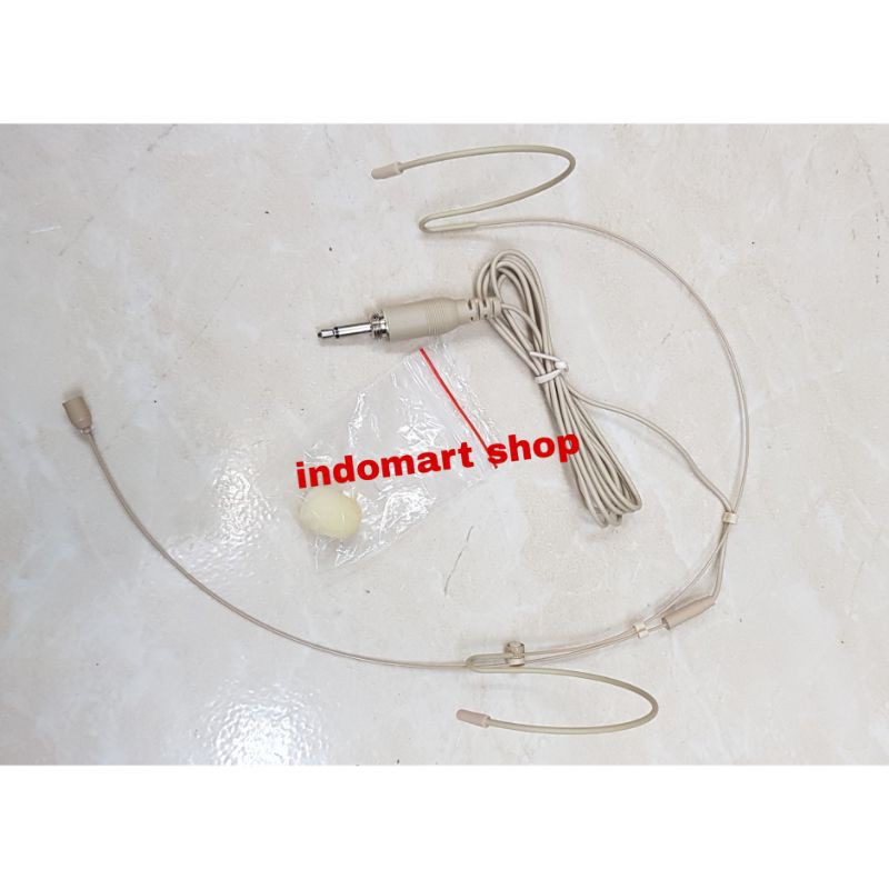 Mic Headset Drat dalam Lidi Bando Putih