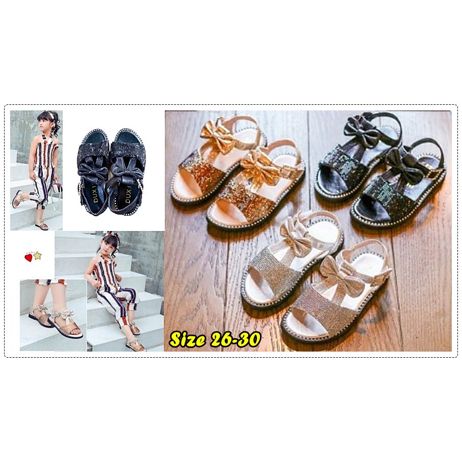 CUCI GUDANG! Sepatu Sandal Anak Perempuan (26-30) / Sandal Pesta Blink Import