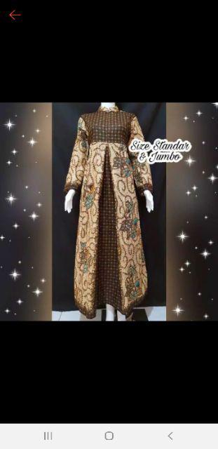 Gamis Batik Kembang Warna Size Standar