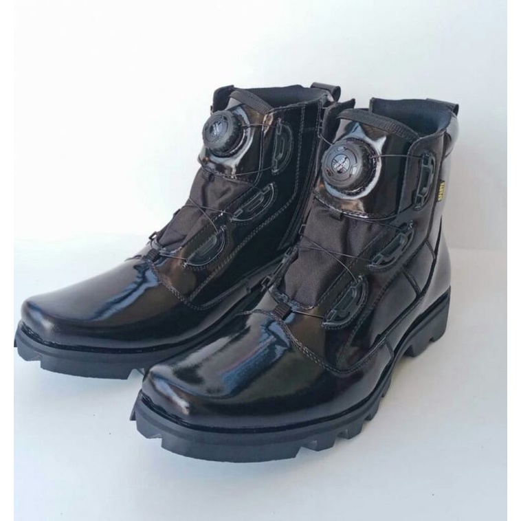 SEPATU PDH TALI PUTAR KULIT MENGKILAP MERK SPARTA SOLE TEBAL