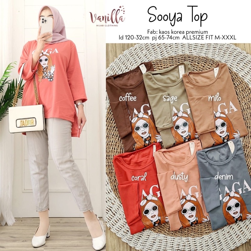 ATASAN KAOS VIRAL SOOYA TOP WANITA BY VANNILA
