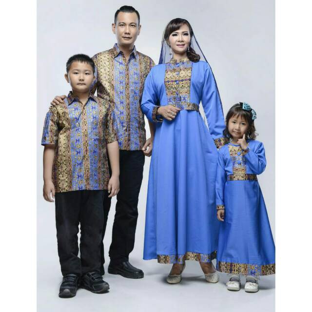 SGraisa Batik gamis kombinasi baloteli seragam bapak dan gamis anak model terbaru lebaran