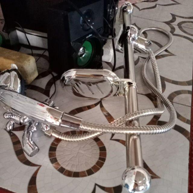 Paket Murmer Hand Shower Tiang Bonus Kran Double Minimalis Pket Murah Shower Tiang Bonus Kran Cbng