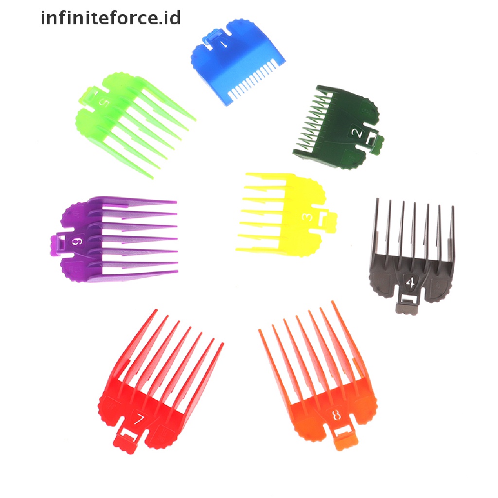 (infiniteforce.id) 8pcs / Set Sisir Panduan Potong Rambut Untuk Salon / Barber