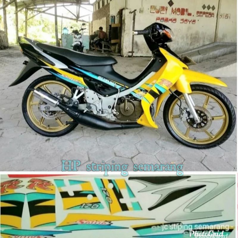 Striping Suzuki Satria Hiu Kuning Hitam