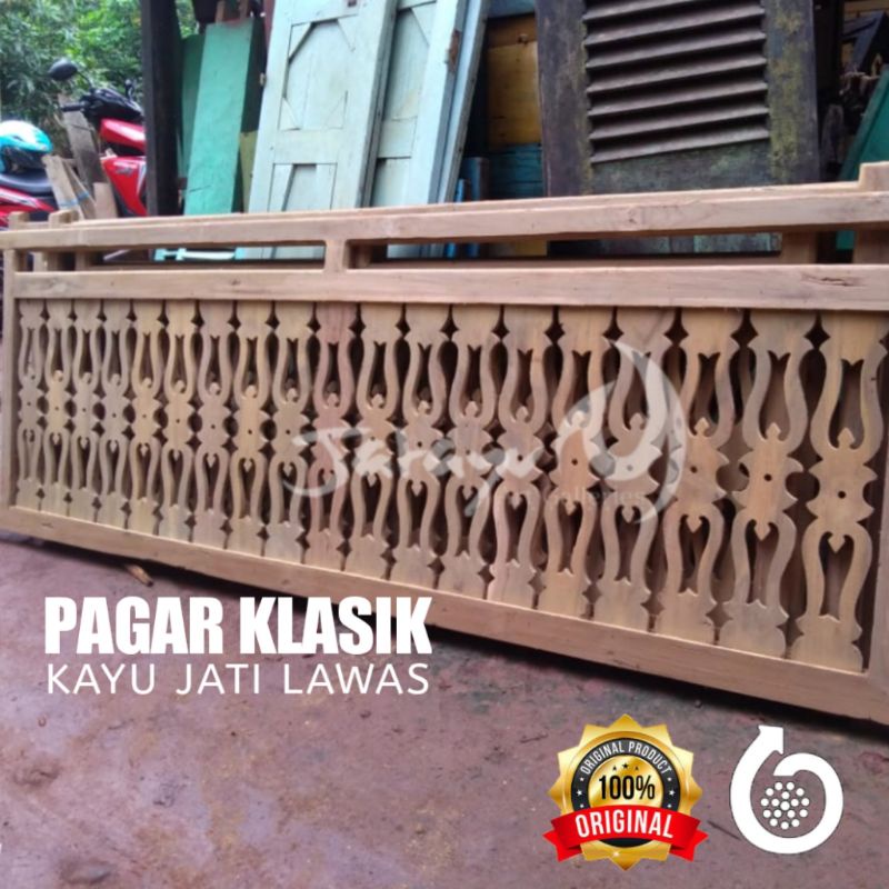 Ralling pagar teras rumah joglo jawa klasik