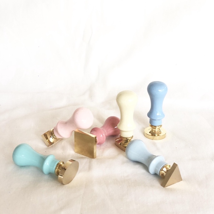 

Stamp Seal Wax Polos Square, Round, Oval, Triangle, Rectangle Warna Soft Pastel/Maccarons