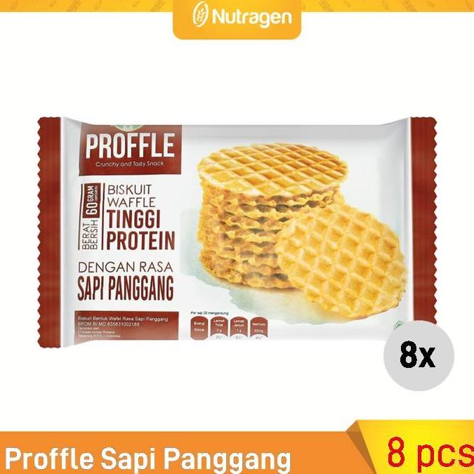 

Proffle High Protein Waffle Sapi Panggang isi 8 @60gr