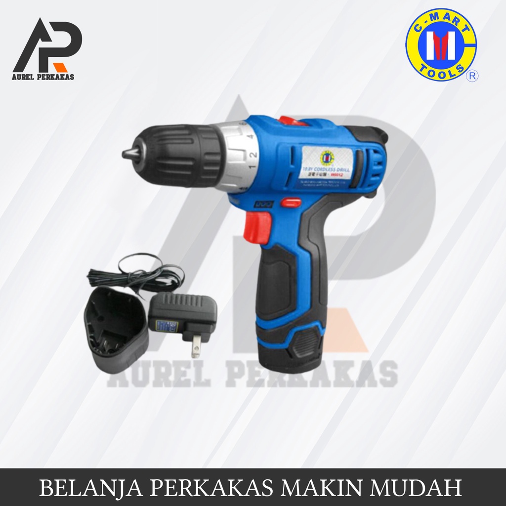 Bor Baterai Cordless Drill / Bor Tangan Baterai 12V / Cordless Drill 10mm By Benz BZ 8104