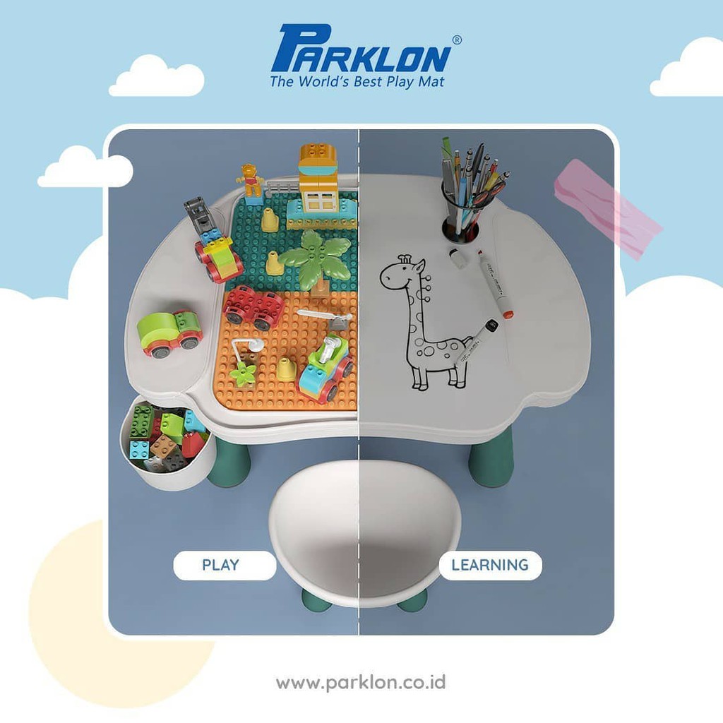 Parklon Lego Multifunctional Block Table Mix Color Oval