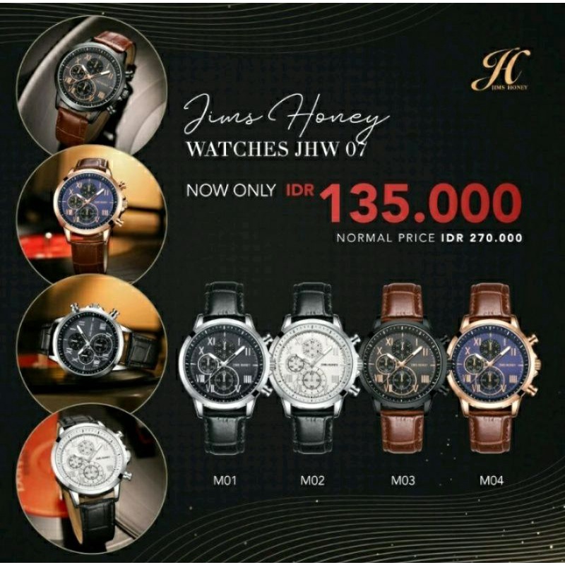 Jims Honey Jam Tangan JHW 07 Jam Tangan Cowok Import Murah