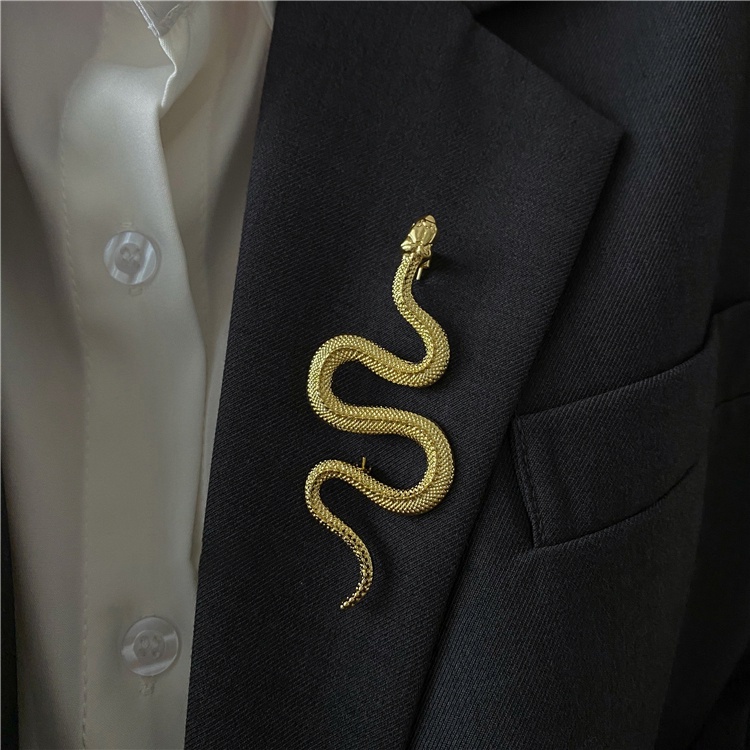 Snake Brooch Suit Accessories Personality Dark Trendy Punk