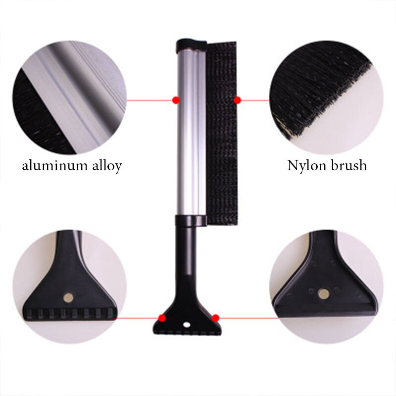 Outdoor Telescopic Snow Brush Ice Shovel Removal Car Defrosting Deicing Scraper Cleaner Tool
