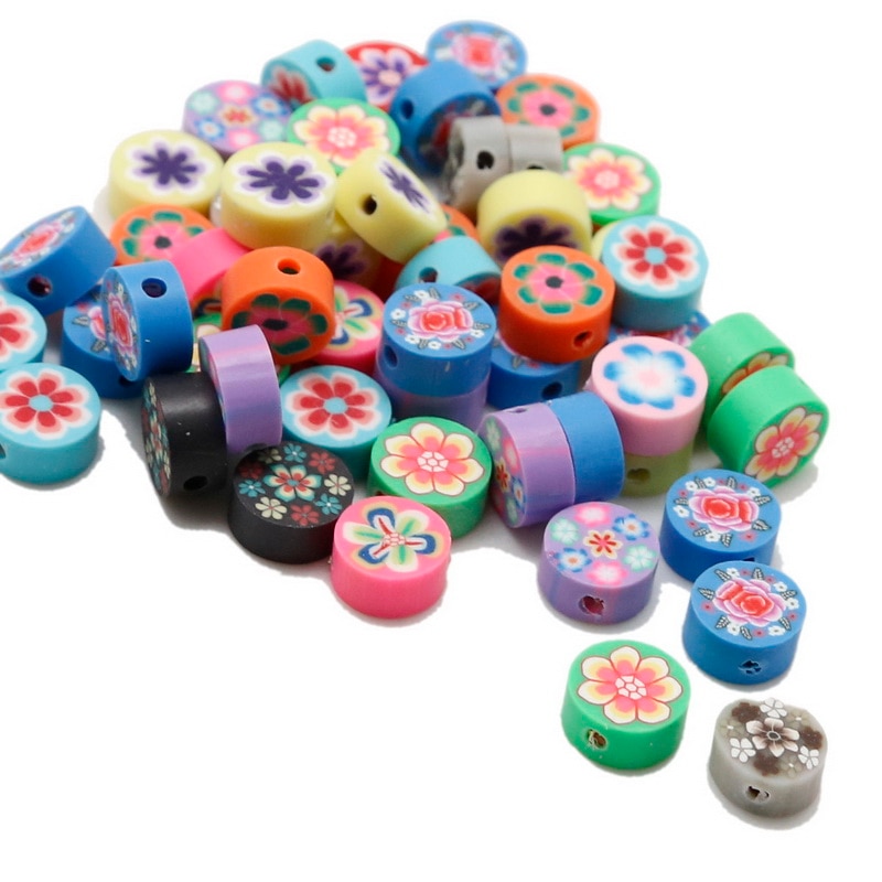 25 Pcs Manik-Manik Polymer Clay Ukuran 6-15mm Aneka Warna Untuk Membuat Perhiasan Kalung Gelang Dan Anting