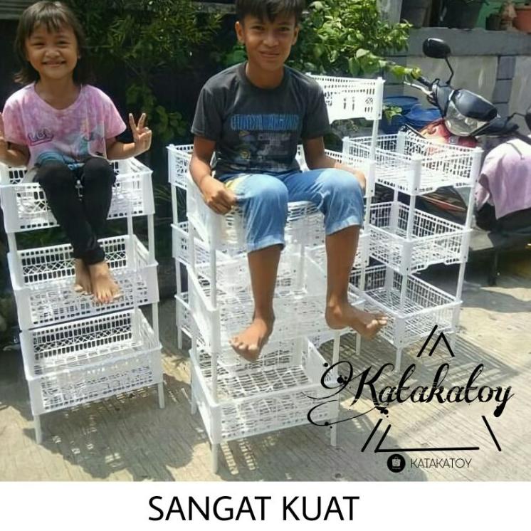 Big Sale.. KERANJANG RAK SUSUN KUAT Keranjang Susun Rak Baju Rak Warung Kotak Penyimpanan  Rak Dapur