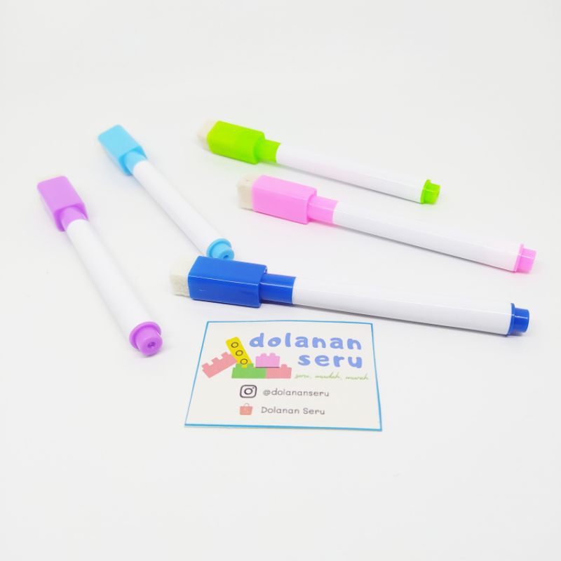 

Dolananseru Spidol Non Permanen / Wipe and Clean Warna Warni White Board Mika Plastik